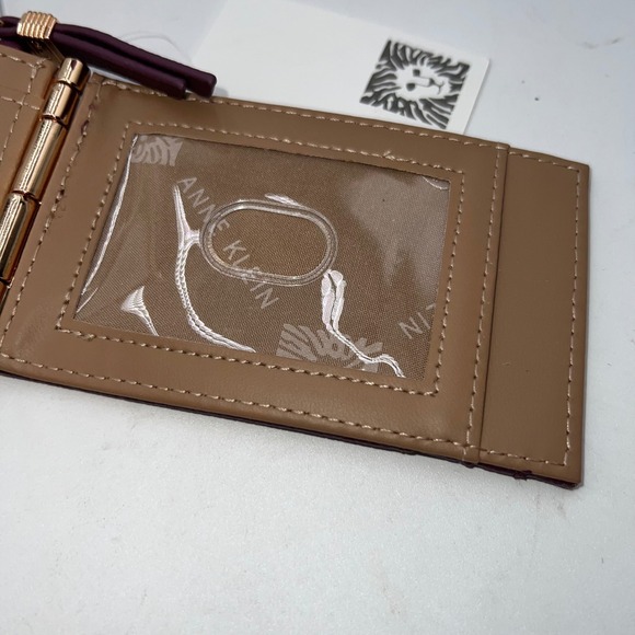 Anne Klein Berry AKW1553 Flap Hinge Wallet Card Holder Zip Coin Pouch - Picture 6 of 9